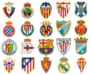 spanyol bajnokság címerek